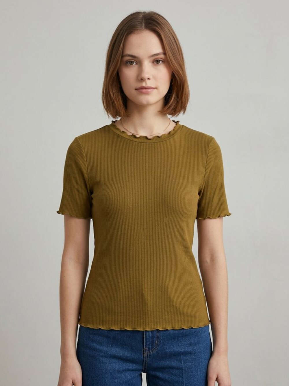 Vero Moda Ribbed Tee - Picture 1 of 3